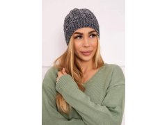 Fleecová čepice Melisa K241 šedá+černá 2