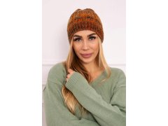 Fleecová čepice Melisa K241 red+olive 4