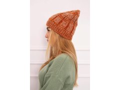 Fleecová čepice Melisa K241 oranžová+šedá 3