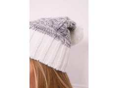 Paris fleecová čepice K213 bílá+šedá 2