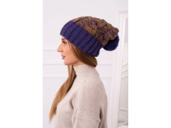 Paris fleecová čepice K213 purple+mustard 3