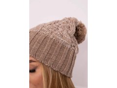 Fleecová čepice Paris K213 tmavě béžová 2