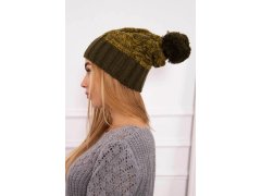 Paris fleecová čepice K213 khaki+kiwi 1