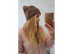Fleecová čepice Sylwia K244 mocca 1