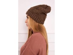 Fleecová čepice Sylwia K244 mocca 3