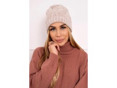 Fleecová čepice Sylwia K244 light beige 2