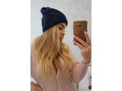 Fleecová čepice Sylwia K244 navy blue 1