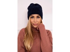 Fleecová čepice Sylwia K244 navy blue 2