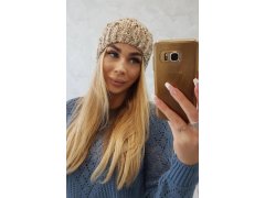 Fleecová čepice Roksana K209 tmavě béžová 2