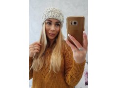 Dámská čepice Eliza K205 ecru+grey 2