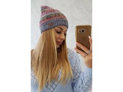 Fleecová čepice Patrycja K254 fialová+modrá 1