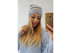 Čepice s&nbsp;fleecem Patrycja K254 žlutá+modrá 1