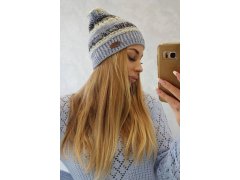 Čepice s&nbsp;fleecem Patrycja K254 žlutá+modrá 2