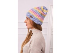 Fleecová čepice Patrycja K254 pink+blue 3