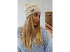 Fleecová čepice Patrycja K254 žlutá+béžová 1