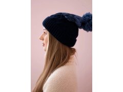 Fleecová čepice Ilona K218 navy blue+jeans 2