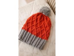 Milano fleecová čepice K203 červená+šedá 2