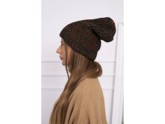 Dámská čepice Delia K260 červená+tmavě zelená 1