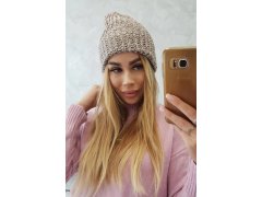 Dámská čepice Delia K260 tmavě béžová 3