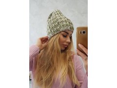 Dámská čepice Lora K312 zelená+hnědá 1