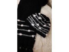 Dámská souprava se šátkem Anika K304 černá 2