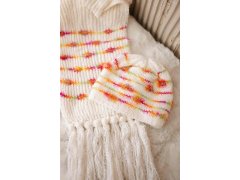 Dámská souprava se šátkem Anika K304 ecru+orange 2