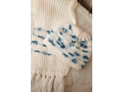 Dámská souprava se šátkem Anika K304 ecru+jeans 2