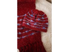 Dámská souprava se šátkem Anika K304 červená 2