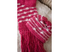 Dámská souprava se šátkem Anika K304 malinová 2