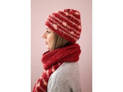 Dámská souprava se šátkem Anika K304 vínová 2