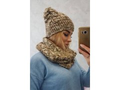 Dámská souprava s fleecem Lucyna K317 khaki+ecru 1