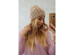 Fleecová čepice Ida K320 tmavě béžová 2
