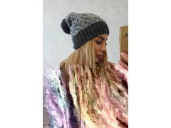 Fleecová čepice Bibiana K264 graphite+grey 1