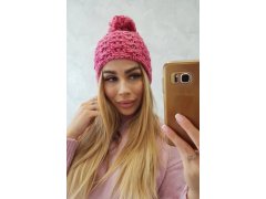 Fleecová čepice Fiona K275 fuchsiová + světle pudrově růžová 1