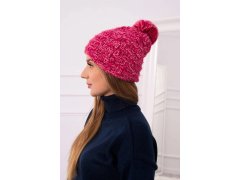 Fleecová čepice Fiona K275 fuchsiová + světle pudrově růžová 3