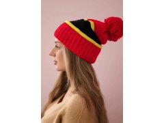 Dámská čepice Kinga K297 červená+kiwi+černá 5