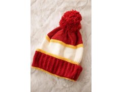 Dámská čepice Kinga K297 red+mustard+ecru 6