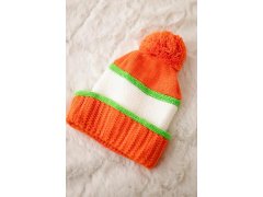 Kinga dámská čepice K297 oranžová+zelená neon+bílá 5