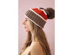 Dámská čepice Kinga K297 cappuccino+rudy 5