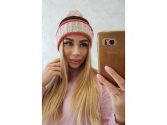 Dámská čepice Kinga K297 light beige+black 1