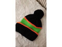 Dámská čepice Kinga K297 black+orange+green neon 5