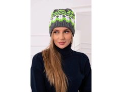 Dámská čepice Laila K283 graphite+green neon 2
