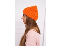 Čepice s&nbsp;rolováním Magda K293 orange neon 3