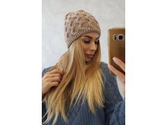 Fleecová čepice Teresa K285 tmavě béžová 1