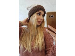 Fleecová čepice Bojana K265 cappuccino+světle béžová+tmavě béžová 2
