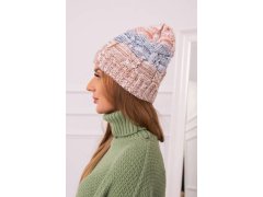 Fleecová čepice Dolores K303 camel+jeans+red 1