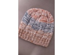 Fleecová čepice Dolores K303 camel+jeans+red 2