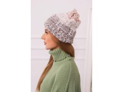 Fleecová čepice Dolores K303 hnědá+bílá+červená 1