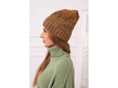 Fleecová čepice Dolores K303 hořčicová+hnědá 3