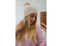 Fleecová čepice Waleria K307 light beige 1
